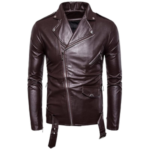 Chaquetas de Cuero para Motociclistas, Casuales, Negras, de Alta Calidad, Talla Grande para Hombre, Chaquetas de Invierno de Cuero Vegano, Elegantes y Personalizadas - Product Image 1