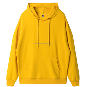 Sweat-shirt à capuche surdimensionné pour homme personnalisable 100% coton Impression de logo cool avec technique de tissage en relief - Product Image 3