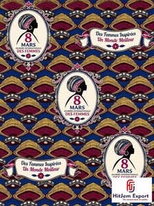 Tela africana personalizada con estampado de cera, textil Ankara, Día Internacional de la Mujer 8 de marzo, fabricante OEM ODM, proveedor mayorista - Product Image 2