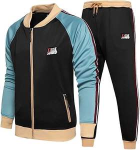 Survêtements pour hommes, ensemble de 2 pièces, tenue décontractée, sweat-shirt à manches longues, ensemble de survêtement avec fermeture éclair intégrale, tenue de sport pour le jogging - Product Image 4