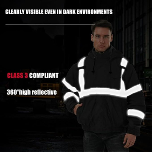 High Quality Workwear Winter Safety <b>Jacket</b> High Visibility Safety Outerwear Manufacturer Wholesale Supply - Product Image 4