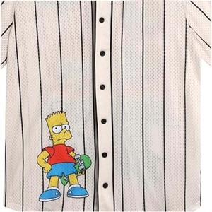 Camisa de Béisbol Estilo Urbano - Jersey de Malla a la Moda Hip Hop - Top Deportivo Oversize con Botones Completos para Hombre - Product Image 4