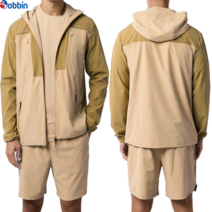 Conjunto Deportivo de 2 Piezas para Hombre, Chaqueta y Pantalones Cortos, Ropa Deportiva Personalizada con Logotipo, Estilo Casual, Cortavientos - Product Image 3