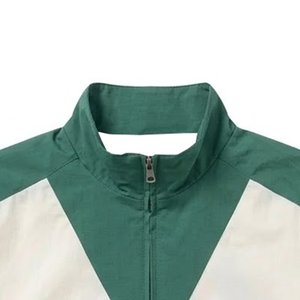 High Sales Custom Logo Green White Men's High Quality Nylon <b>Wind</b> <b>Breaker</b> Shorts Sets For Vintage Wear Men Set Highstreet Jackets - Product Image 6