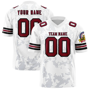Maillot de football américain personnalisé BRG pour homme, col en V, manches courtes, impression sublimée, nom de l'équipe, n'importe quel nom, polyester respirant - Product Image 4