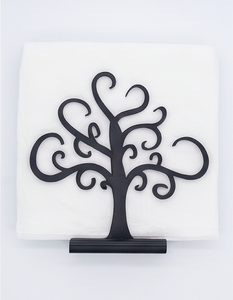 Porte-serviettes en métal classique au design unique en forme d'arbre, parfait pour la cuisine et l'hôtellerie - Product Image 1