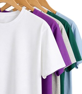 Camisetas Casuales de Color Sólido de Algodón Puro de 180 g/m² con Bordado de Logotipo Personalizado OEM a Precio de Fábrica en Bangladesh - Product Image 2