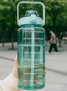 2000ml for Time Markers BPA-Free Leak-Proof <b>Plastic</b> Shaker for Fitness Gym Daily Hydration Eco-Friendly - Product Image 2