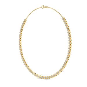 Round Cut Lab Grown Diamond Bezel Set <b>Tennis</b> <b>Necklace</b> Fine Statement Jewelry 14 Inch - Product Image 6