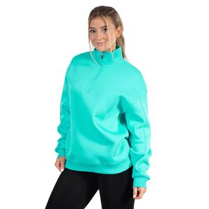Nouvelle Collection : Sweat-shirts en molleton de coton personnalisables pour femme, coupe oversize à épaules tombantes, manches longues, col montant, coupe carrée, tricotés - Product Image 5