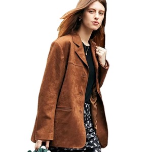 Veste Moto en Daim pour Femme, Manteau en Similicuir Premium, Vêtement d'Hiver Tendance, Fournisseur OEM ODM - Product Image 3