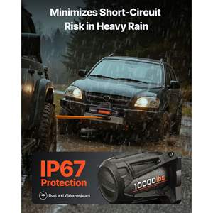 Cabrestante Eléctrico de 12V CC, Capacidad de Carga de 10000 Libras, Cuerda Sintética de 7/20 X 90 pies, Control Remoto Inalámbrico y Alámbrico, Resistente al Agua IP67 - Product Image 5