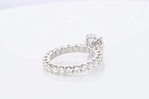 Bague de fiançailles vintage en diamant rond de 2 carats avec diamants sertis, certifiée IGI, en or massif 14 carats, style Art Déco pour femmes - Product Image 2