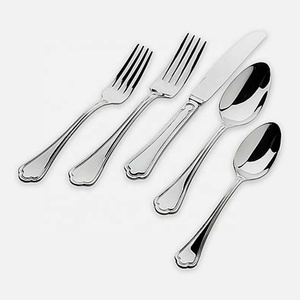 ชุดมีดส้อมช้อนเครื่องเงินสแตนเลสชุดช้อนส้อมมีดครัวดีไซน์ใหม่ด้ามจับแบบพกพาตกแต่งเสร็จโทนสีทอง - Product Image 2