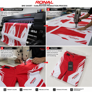 RONAL SPORTS Short de cyclisme pour homme rouge et blanc, ajusté, séchage rapide, imprimé par sublimation, vêtements de sport d'extérieur - Product Image 5