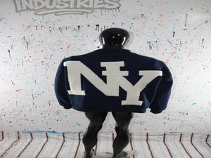 Sweat-shirt à col montant BLEU 100% coton URBAN PRODUCTIONS - Product Image 6