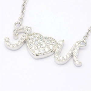 Offre Spéciale bijoux d'amitié à la mode en argent sterling 925 "je t'aime" mères collier grossistes bijoux de mode - Product Image 4