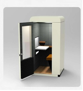 บูธโทรศัพท์สำนักงานแบบเดี่ยวคุณภาพพรีเมียม รุ่น Gold Vocal Pod พร้อมฉนวนกันเสียงและระบบระบายอากาศ สำหรับขาย - Product Image 2