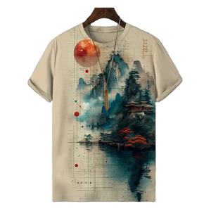 เสื้อยืดโพลีเอสเตอร์แบบ sublimation สำหรับสตรีทแวร์ เสื้อยืดเปล่าสำหรับงานพิมพ์ลาย - Product Image 1
