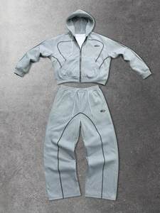 Men's Casual Printed Breathable Winter <b>Track</b> <b>Suits</b> Sets Hooded Full-zip Sweatsuit Active Jacket Pants 2-Piece Four-Way Stretch - Product Image 5