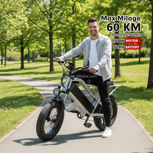 Vélo de montagne électrique rétro à grande puissance 1500W, 2 places, 60V, 20 pouces, 50Ah, pneus larges, vélos électriques MTB - Product Image 6