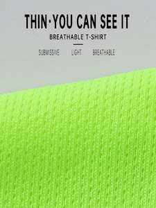 Men's Quick-Dry Sports Tees Customizable Logo/Pattern Crew Neck Short Sleeve Polyester Lightweight Breathable Moisture-Absorbing - Product Image 5