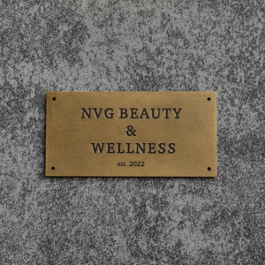 Custom Brass Nameplates Cast Bronze Signs Brass Plaques Metal <b>Door</b> Signs House <b>Number</b> Plates Personalized Home Building Office - Product Image 2