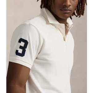 Polo Homme Vert & Blanc avec Patch Signature sur la Manche 2026 Coupe Athlétique Classique Manches Courtes Collection Vêtements de Sport HD - Product Image 4