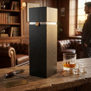 กล่องบรรจุภัณฑ์ขวดกระดาษคราฟท์จากวัสดุรีไซเคิลที่เป็นมิตรกับสิ่งแวดล้อม |   กล่องของขวัญแข็งแรงเคลือบด้านพร้อมฟองน้ำเสริมสำหรับสุราหรูหรา - Product Image 2