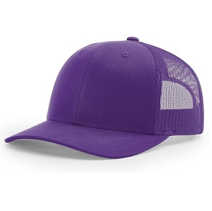 Custom Adults <b>Purple</b> Color Trucker Caps Mesh Back Trucker Caps <b>Hats</b> Canvas Fabric 100% Polyester Sporty Headwear Wholesale - Product Image 1