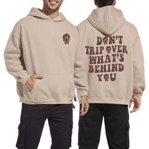 Sudadera con capucha gráfica personalizada para hombre, con slogan inspirador, forro polar, estilo calavera, informal, con bolsillo, antiencogimiento - Product Image 1