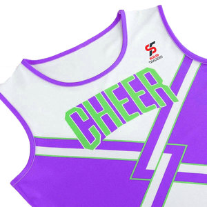 Tenue de cheerleading professionnelle de qualité supérieure Solid Trader, avec graphismes personnalisés, en textile léger et coupe athlétique. - Product Image 4