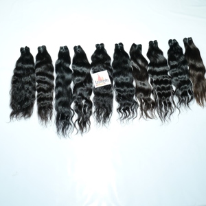 Venta al por mayor máquina de paquete indio tejido de doble trama procesamiento en bruto ninguno color natural pelo negro tejido sin procesar cabello humano - Product Image 3