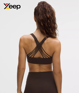 เสื้อชั้นในกีฬาโยคะคุณภาพสูงสำหรับผู้หญิง XEEP รุ่น XC-SB-120 แบบเรียบง่าย ระบายอากาศได้ดี สายปรับได้ แผ่นรองถอดออกได้ รองรับได้ดี - Product Image 2