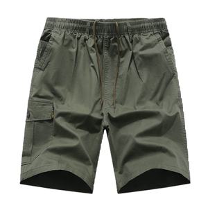 Pantalones cortos cargo multibolsillo informales elásticos para exteriores de secado rápido de poliéster de alta calidad para hombres, Impresión de logotipo personalizado al por mayor de fábrica - Product Image 1