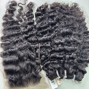 Prix usine 100% brut vierge vietnamien trame humaine dentelle paquet birman Curl couleur naturelle Super Double dessiné Extensions de cheveux - Product Image 4