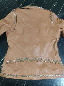 Chaquetas de Cuero Genuino para Mujer, Estilo Varsity, Moda Urbana, Transpirables, Resistentes al Viento, con Calefacción, Múltiples Bolsillos, Cierre de Cremallera, Venta al Por Mayor - Product Image 4