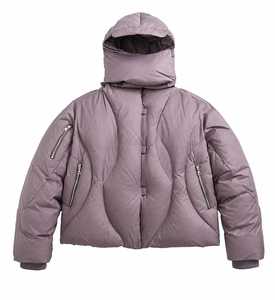 Blouson matelassé en polaire pour homme, motif patchwork à carreaux, fermeture éclair sur le devant, coupe-vent, vêtement d'extérieur décontracté pour l'hiver, rembourrage épais en polyester - Product Image 1