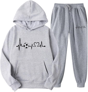 Conjunto de Sudadera con Capucha Casual Ecológica Forrada de Polar, Cómodo, Ligero, Transpirable, de Longitud Completa, para Otoño - Product Image 3