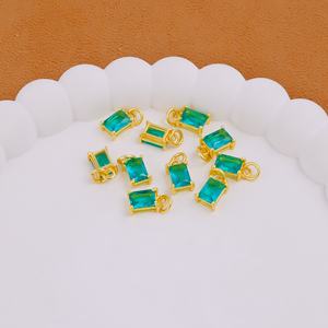 Colgante Chapado en Oro de Cuarzo Apatita Artesanal, Conector Facetado para Collar, Pulsera y Fabricación de Pendientes - Product Image 4