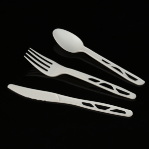Ensemble de couverts jetables biodégradables écologiques Richfull, sans BPA, imperméables, 100 pièces, pour fêtes, fourchettes, cuillères - Product Image 1