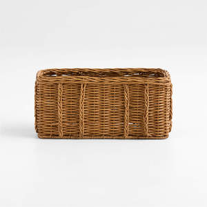 Exquisite <b>Small</b> Rattan Storage <b>Basket</b> Compact Organizer <b>Basket</b> Decorative Storage <b>Basket</b> For Desktop Shelf And Home Organization - Product Image 2