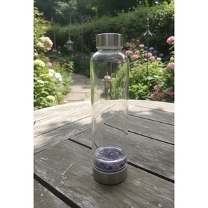 Bouteille d'eau en cristal de quartz naturel transparent en gros, décoration d'intérieur et pierre de guérison, article cadeau d'Inde, cristal naturel en vrac - Product Image 1