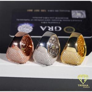 Anillo Geométrico de Plata de Ley 925 con Diamantes de Moissanita y Múltiples Piedras para Joyería de Moda Premium, Venta al Por Mayor - Product Image 4