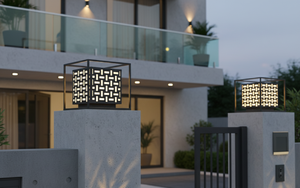 <b>Solar</b> Powered Gate Pillar Light Waterproof Outdoor <b>Post</b> <b>Lamp</b> for Villa Garden Hotel Resort Landscape Lighting - Product Image 5