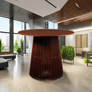 Comptoir de réception Zenith Resort Spa en bois de teck, design tropical moderne, surface lisse et imperméable, application hôtelière - Product Image 6