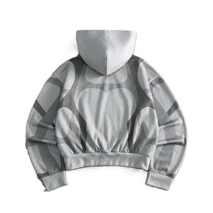 Sudaderas con Capucha Personalizadas con Estampado Abstracto para Hombre, Sudadera de Algodón y Felpa para Hombre, Ropa Urbana de Alta Calidad, Bajo MOQ, Fabricación al por Mayor - Product Image 4