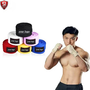 Bandages de boxe bleus SUMROOS en coton écologique pour le soutien des poings, entraînement de Muay Thai, confortables, utilisables en toutes saisons - Product Image 5