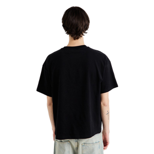 เสื้อยืดผู้ชายทรงหลวมโอเวอร์ไซส์ ผ้าถักนิตติ้งจากใยฝ้ายและใยไผ่ ทรงบ็อกซี่ ไหล่ตก หนานุ่ม สไตล์ลำลอง ฮิปสเตอร์ ไม่หดตัว ซักเร็ว - Product Image 3