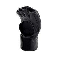 Gants de boxe UFC en cuir véritable à demi-doigts pour MMA, kick-boxing et arts martiaux, avec fermeture auto-agrippante, vente en gros